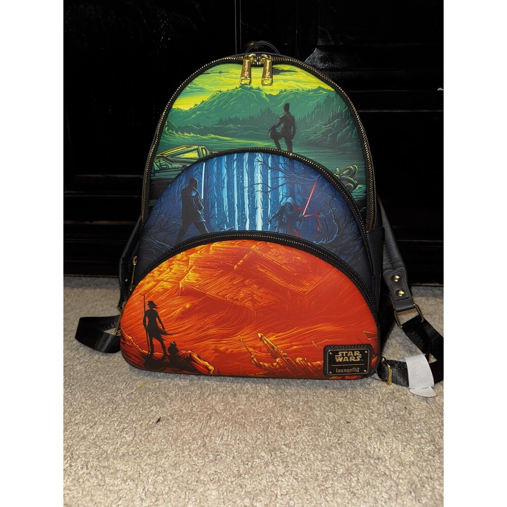 NEW 2023 Disney Parks Star Wars The Force Awakens Loungefly Backpack Disney100